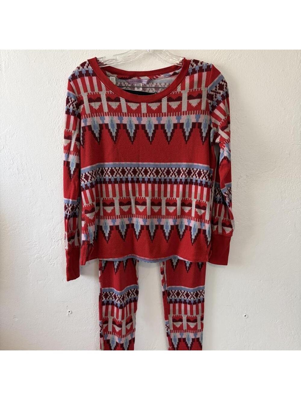 Victoria S Secret Women's Red and Multi Pajama